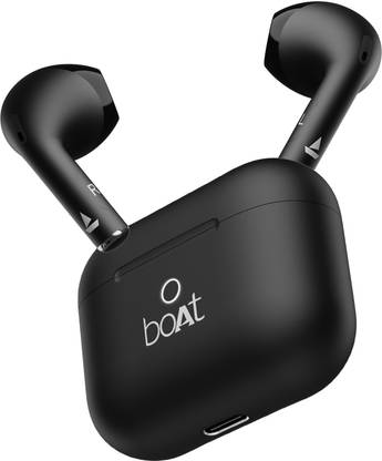 boAt Airdopes Alpha with 35 HRS Playback, 13mm Drivers, Dual Mics ENx & Beast Mode Bluetooth  (Jet Black, In the Ear)